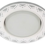 DK LD27 WH/WH Светильник ЭРА декор cо светодиодной подсветкой GX53, белый/белый (30/720)