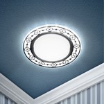 DK LD28 WH/BK Светильник ЭРА декор cо светодиодной подсветкой GX53, белый/черный (30/720)