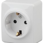 11А-2204-01 ЭРА Розетка 2P+E Schuko со шторками, 16A-250В, ОУ, Эра Эксперт, Al+Cu, белый (16/160/288