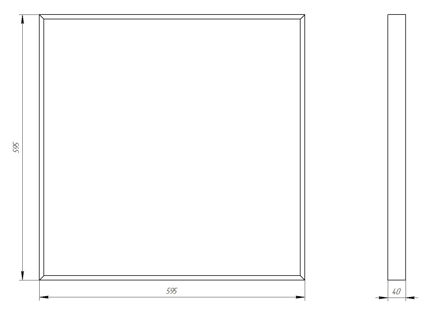 SPO-9-36-6K-MP ЭРА Светодиодный светильник 595x595x40 36Вт 3060Лм 6500К микропризм С ПРОВОДОМ (2/48)