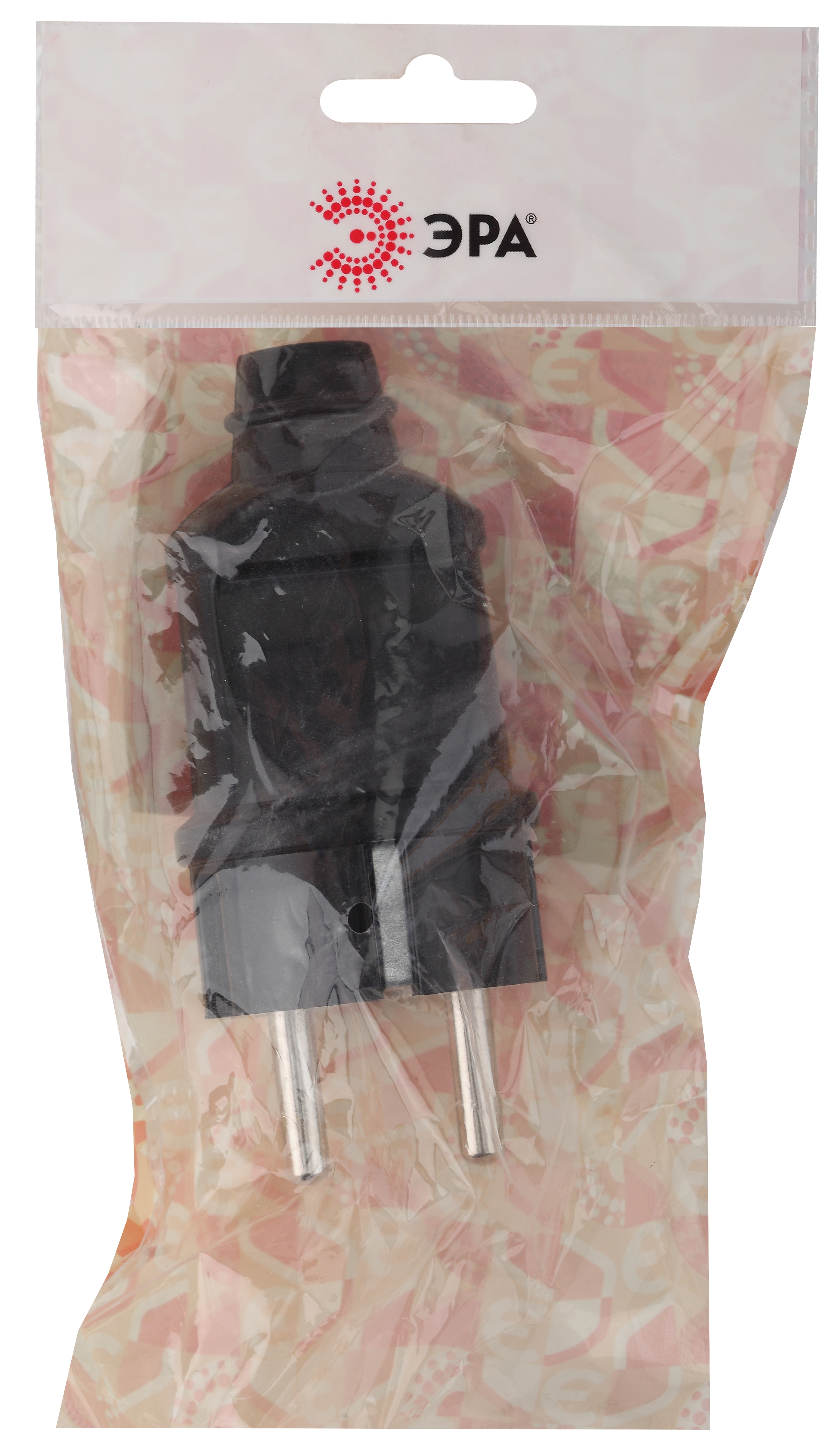 Vx2-B ЭРА Вилка с/з прямая 16A черная (24/240/5040)