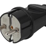 Vx2-B ЭРА Вилка с/з прямая 16A черная (24/240/5040)