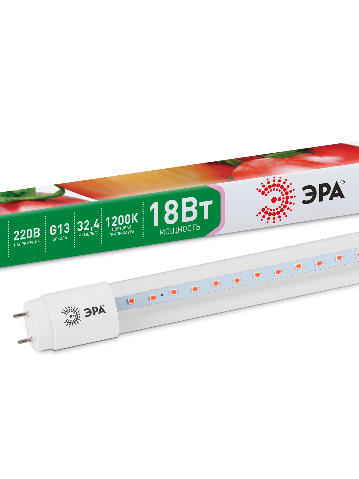 ЭРА Лампа красно-синего спектра FITO-18W-RB-Т8-G13-NL (5/25/700)