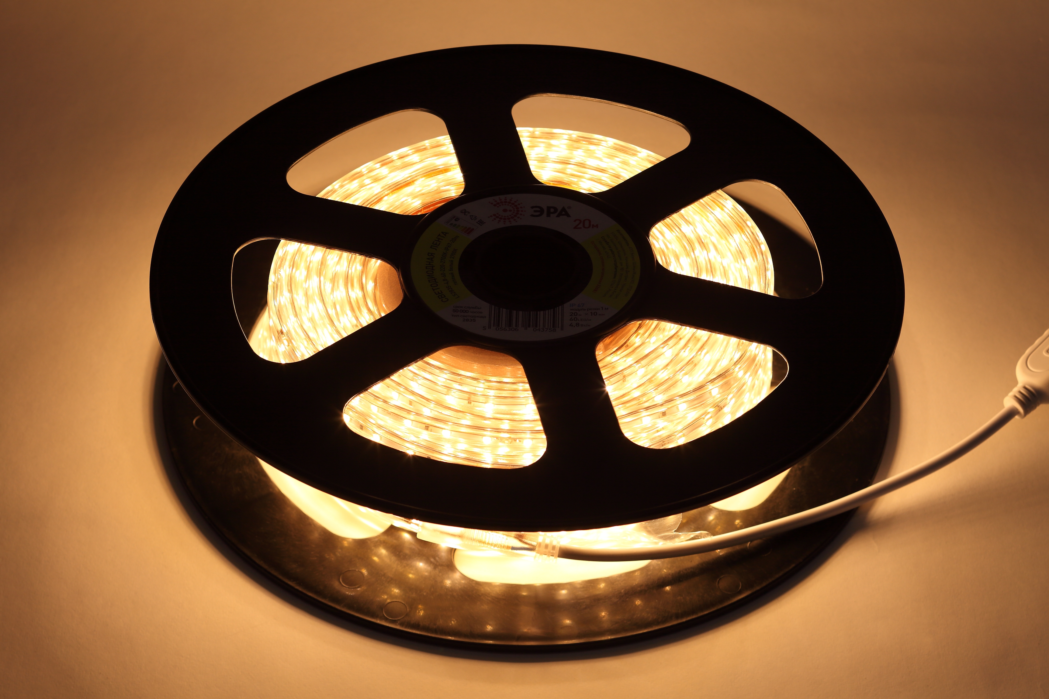 ЭРА Лента светодиодная LS2835-4,8-60-220-2700К-IP67-20m (4/96)