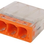 ЭРА NO-224-35 Клемма СМК компактная с пастой, серия 243, 3 отверстия, 0,5-2,5 мм2 (упак. 100 шт.) (1