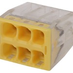 ЭРА NO-224-38 Клемма СМК компактная с пастой, серия 246, 6 отверстий, 0,5-2,5 мм2 (упак 50 шт.) (50/