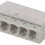 ЭРА NO-224-43 Клемма СМК компактная с пастой, серия 245, 5 отверстий, 0,5-2,5 мм2 (упак. 4 шт.) (80/
