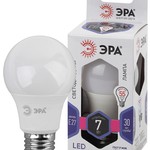 LED A60-7W-860-E27 ЭРА (диод, груша, 7Вт, хол, E27) (10/100/1500)