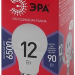 Лампочка светодиодная ЭРА RED LINE LED A60-12W-865-E27 R Е27 / E27 12 Вт груша холодный дневной свет