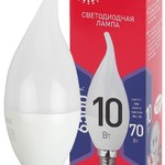 LED BXS-10W-865-E14 R ЭРА (диод, свеча на ветру, 10Вт, хол, E14) (10/100/2800)