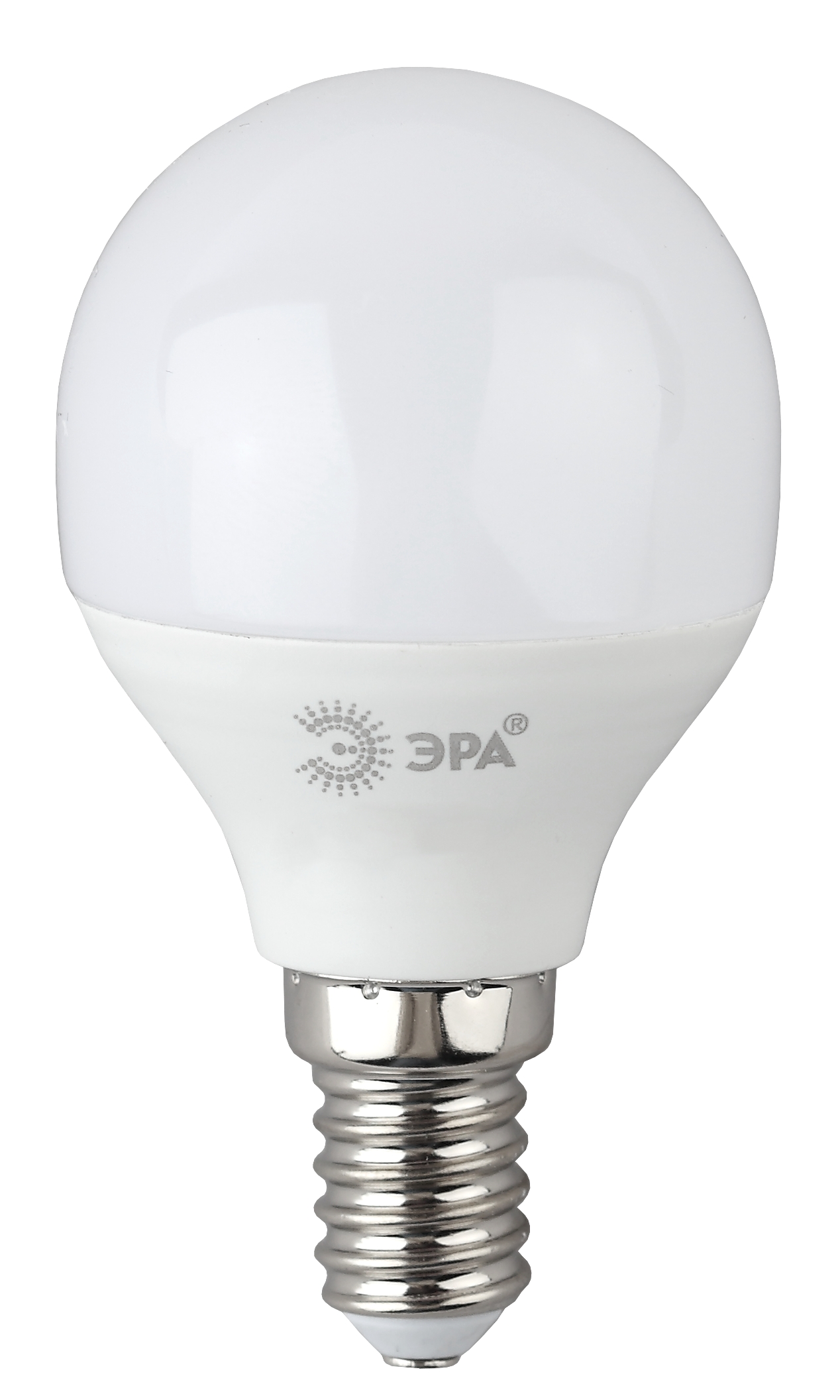 LED P45-6W-865-E14 R ЭРА (диод, шар, 6Вт, хол, E14) (10/100/3600)