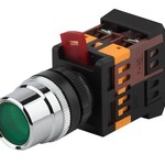 ЭРА Кнопка ABLF-22 зеленый d22мм неон/240В 1з+1р (10/400/3200)