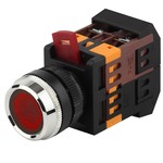 ЭРА Кнопка ABLFS-22 красный d22мм неон/240В 1з+1р (10/400/3200)