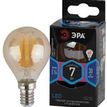 F-LED P45-7W-840-E14 gold ЭРА (филамент, шар золот, 7Вт, нейтр, E14) (10/100/3600)
