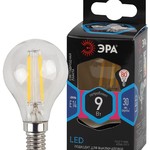 F-LED P45-9w-840-E14 ЭРА (филамент, шар, 9Вт, нейтр, E14) (10/100/4000)