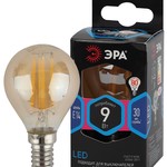 F-LED P45-9W-840-E14 gold ЭРА (филамент, шар золот, 9Вт, нейтр, E14) (10/100/3600)