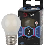 F-LED P45-9w-840-E27 frost ЭРА (филамент, шар мат, 9Вт, нейтр, E27) (10/100/3600)