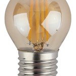 F-LED P45-9W-840-E27 gold ЭРА (филамент, шар золот, 9Вт, нейтр, E27) (10/100/3600)