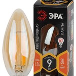 F-LED B35-9W-827-E14 gold ЭРА (филамент, свеча золот, 9Вт, тепл, E14) (10/100/5000)