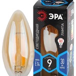 F-LED B35-9W-840-E14 gold ЭРА (филамент, свеча золот, 9Вт, нетр, E14) (10/100/4000)