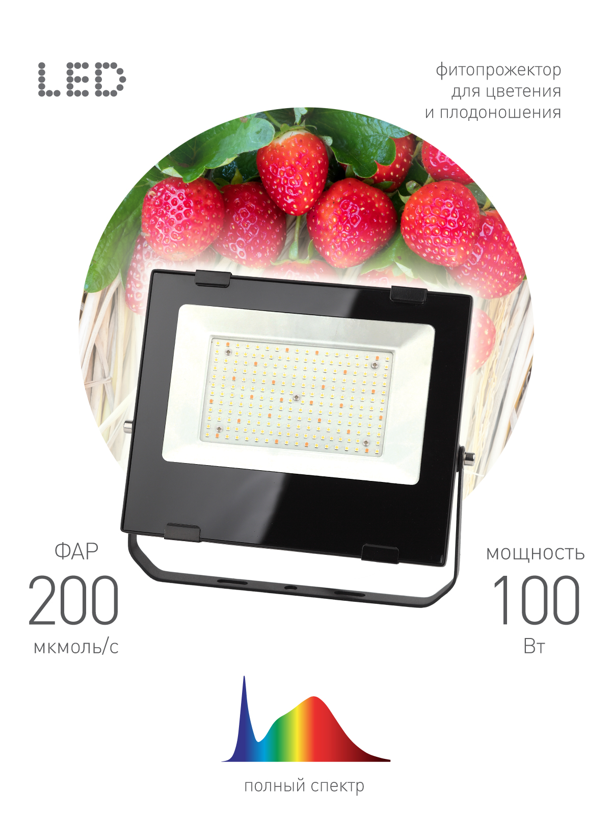 FITO-100W-Ra90-LED ЭРА ФИТО прожектор для  цветения и плодоношения (10/240)