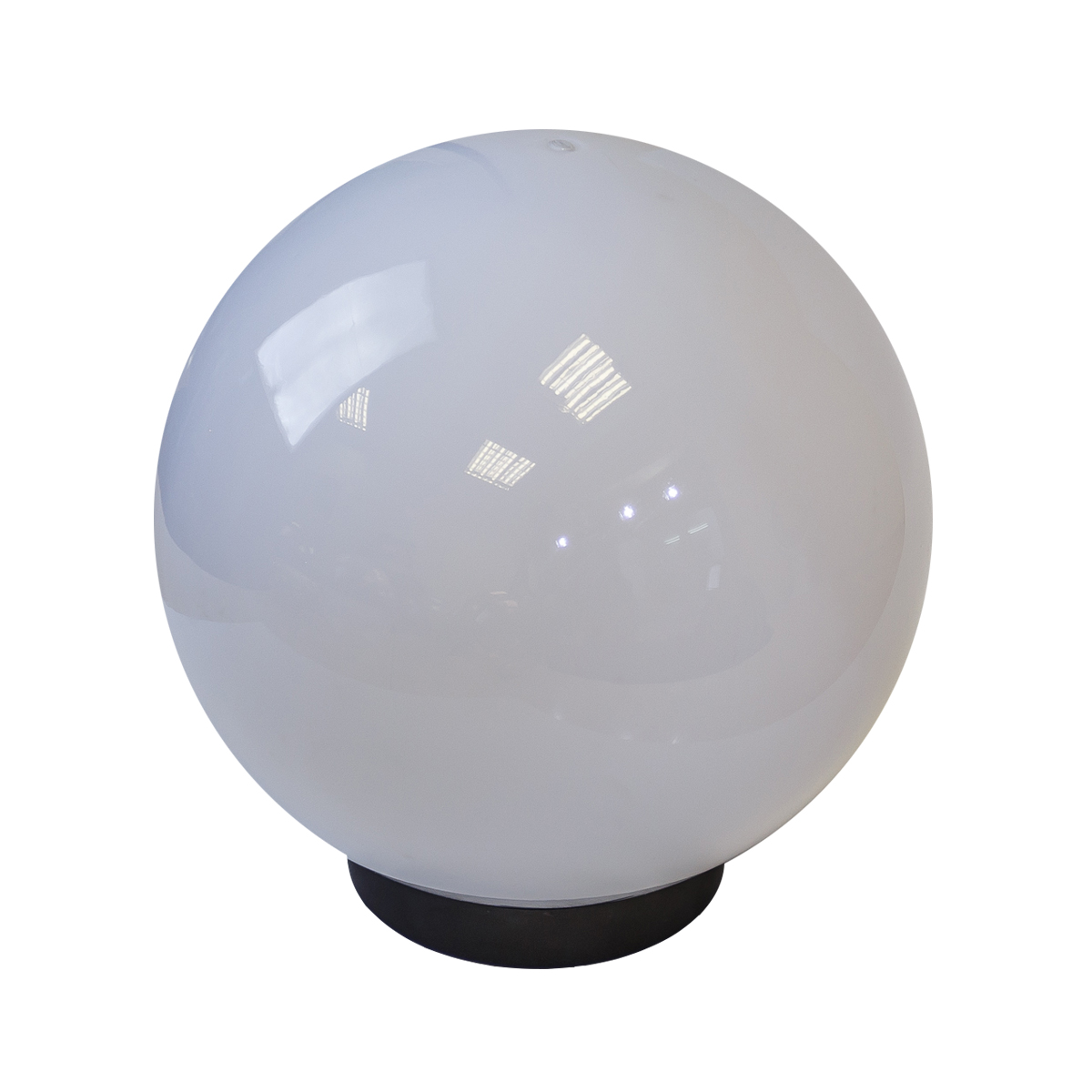 Садово-парковый светильник ЭРА  НТУ 02-60-201 шар белый крепится на опору IP44 60Вт E27 D200mm
