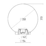 НТУ 01-100-352 ЭРА Светильник садово-парковый шар прозрачный D350mm Е27 (4/12)