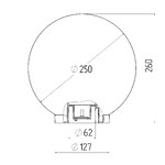 НТУ 01-60-253 ЭРА Светильник садово-парковый шар золотистый D250mm Е27 (6/48)
