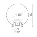 НТУ 02-60-203 ЭРА Светильник садово-парковый шар золотистый призма D200mm Е27 (6/90)