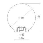 НТУ 02-100-303 ЭРА Светильник садово-парковый шар золотистый призма D300mm Е27 (4/32)