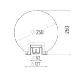 НТУ 02-60-255 ЭРА Светильник садово-парковый шар дымчатый призма D250mm Е27 (6/48)