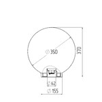 НТУ 02-100-355 ЭРА Светильник садово-парковый шар дымчатый призма D350mm Е27 (4/12)