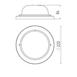 НБО 03-60-011 ЭРА Светильник Кантри дерево/стекло IP54 E27 max 60Вт D220 КРУГ КЛЕН (8/112)