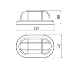НБО 04-60-022 ЭРА Светильник Кантри дерево/стекло решетка IP54 E27 max 60Вт 232х140 ОВАЛ ОРЕХ (8/288)