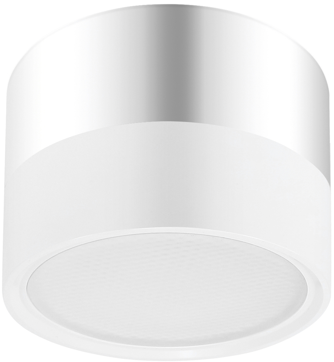 OL7 GX53 WH/CH Подсветка ЭРА Накладной под лампу Gx53, алюминий, цвет белый+хром (40/1200)