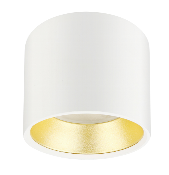 OL8 GX53 WH/GD Подсветка ЭРА Накладной под лампу Gx53, алюминий, цвет белый+золото (40/800)