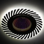 DK LD39 WH/CH /1 Светильник ЭРА декор cо светодиодной подсветкой MR16, белый/хром (50/1500)