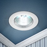 KL1 WH /1 Светильник ЭРА литой простой MR16,12V, 50W белый (100/2100)