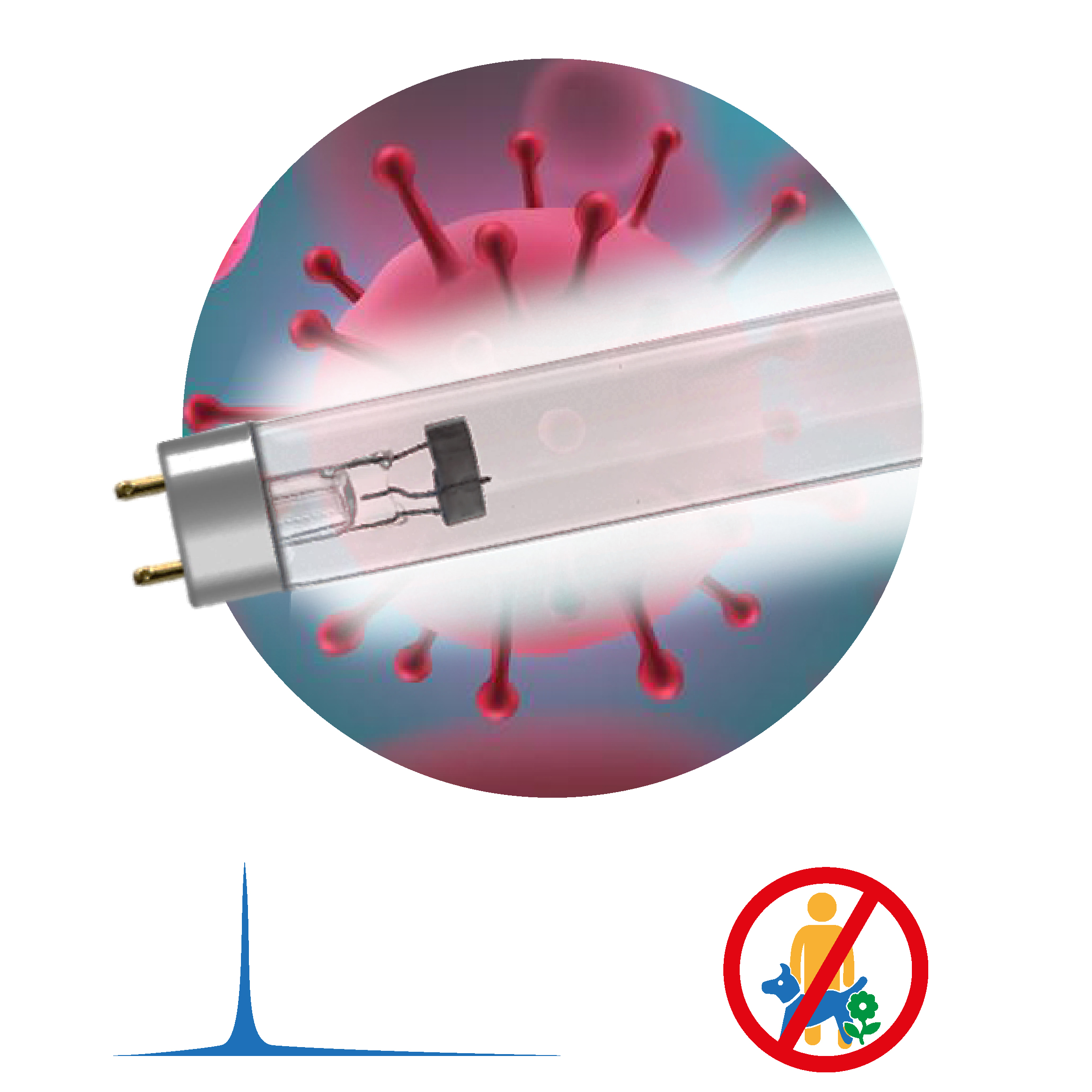 UV-С ДБ 15 Т8 G13 ЭРА Бактерицидная ультрафиолетовая лампа T8/15W (25/2200)