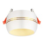 Встраиваемый светильник под лампу GX53 ЭРА  KL81 WH/GD белый/хром