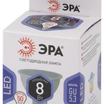 Лампочка светодиодная ЭРА STD LED MR16-8W-12V-860-GU5.3 GU5.3 8 Вт софит холодный дневной свет