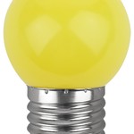 ERAYL45-E27 ЭРА LED Р45-1W-E27 ЭРА (диод. шар, желт., 4SMD, 1W, E27, для белт-лайт) (10/100/6000)