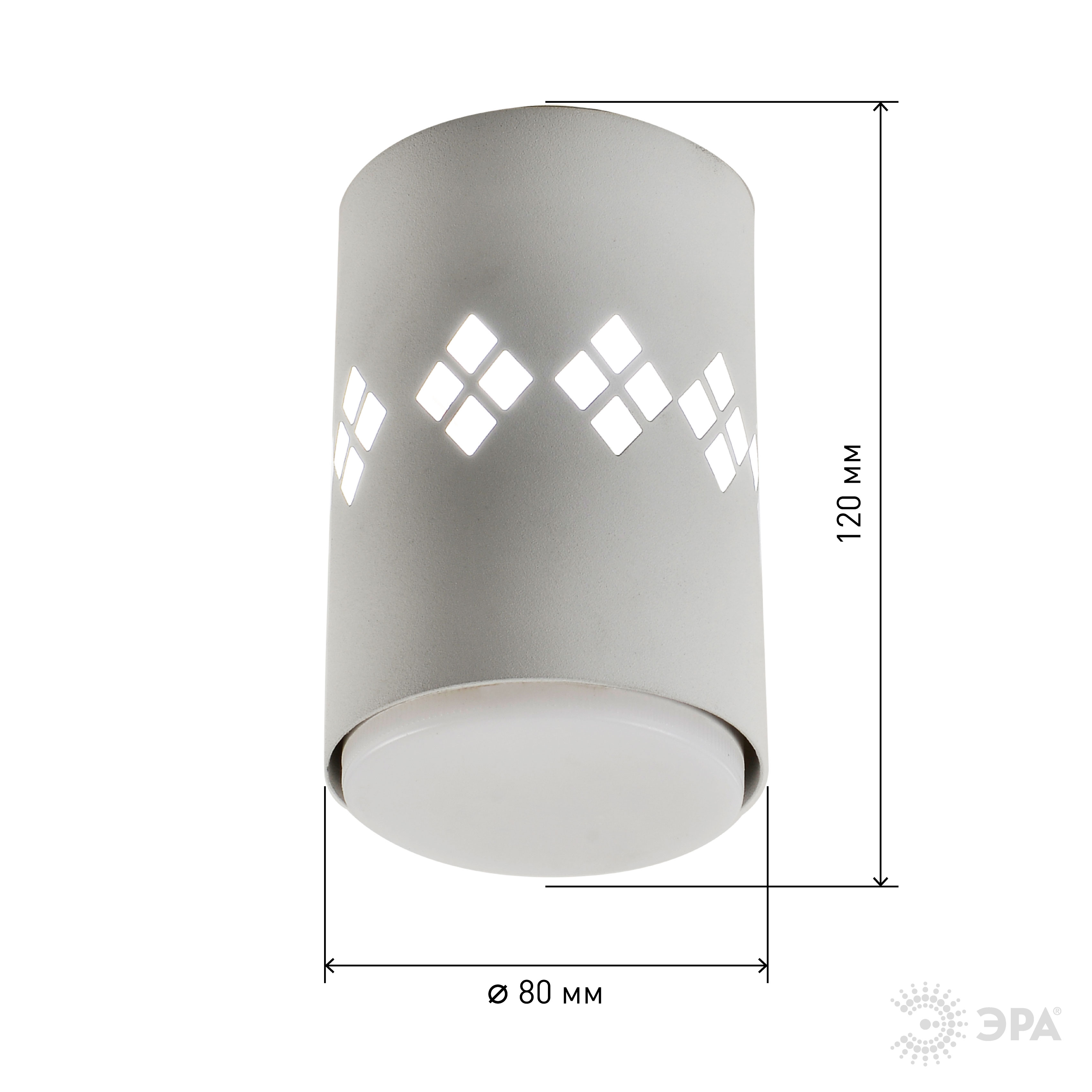 Светильник настенно-потолочный спот ЭРА  OL10 LD GX53 WH белый, подсветка 1 W