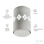 Светильник настенно-потолочный спот ЭРА  OL10 LD GX53 WH белый, подсветка 1 W