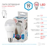 LED A65-19W-840-E27 ЭРА (диод, груша, 19 Вт, нейтр, E27) (10/100/1500)