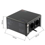 Стабилизатор напряжения ЭРА  CНК-1500-УЦ компактный универсальный, 140-260В/220В, 1500ВА