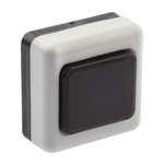 Кнопка дверного звонка ЭРА  D2 проводного, черная, 1 мелодия