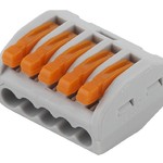 ЭРА NO-222-24 Клемма СМК, серия 415, с рычагом, 5 отверстий, 0.08-2.5мм2 (упак. 2 шт.) (2/1800/32400