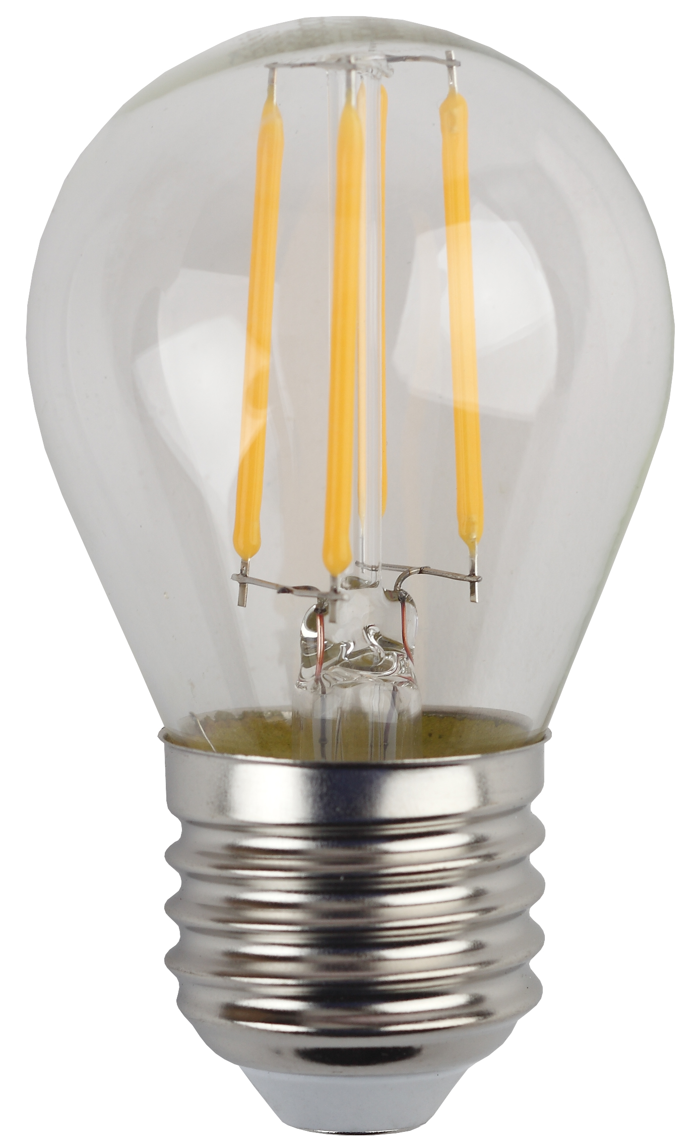 F-LED P45-5W-840-E27 ЭРА (филамент, шар, 5Вт, нейтр, E27), (10/100/3600)