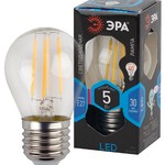 F-LED P45-5W-840-E27 ЭРА (филамент, шар, 5Вт, нейтр, E27), (10/100/3600)